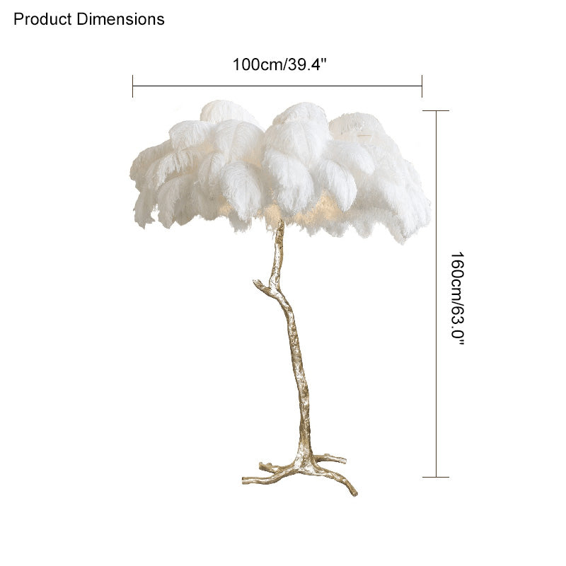 Lampadaire "Oasis de Plumes"