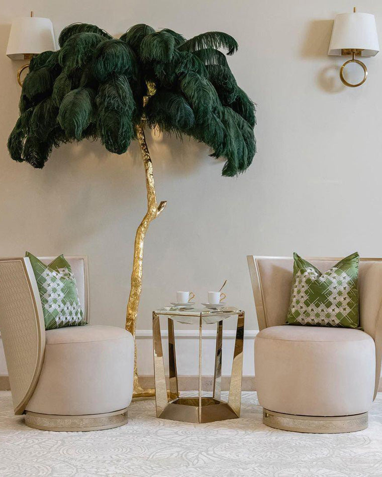 Lampadaire "Oasis de Plumes"