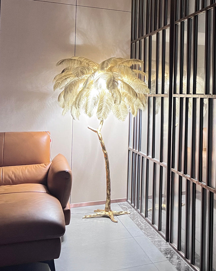 Lampadaire "Oasis de Plumes"