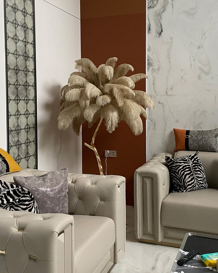 Lampadaire "Oasis de Plumes"