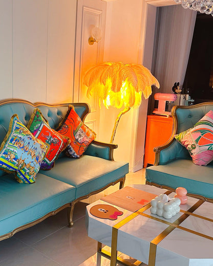 Lampadaire "Oasis de Plumes"