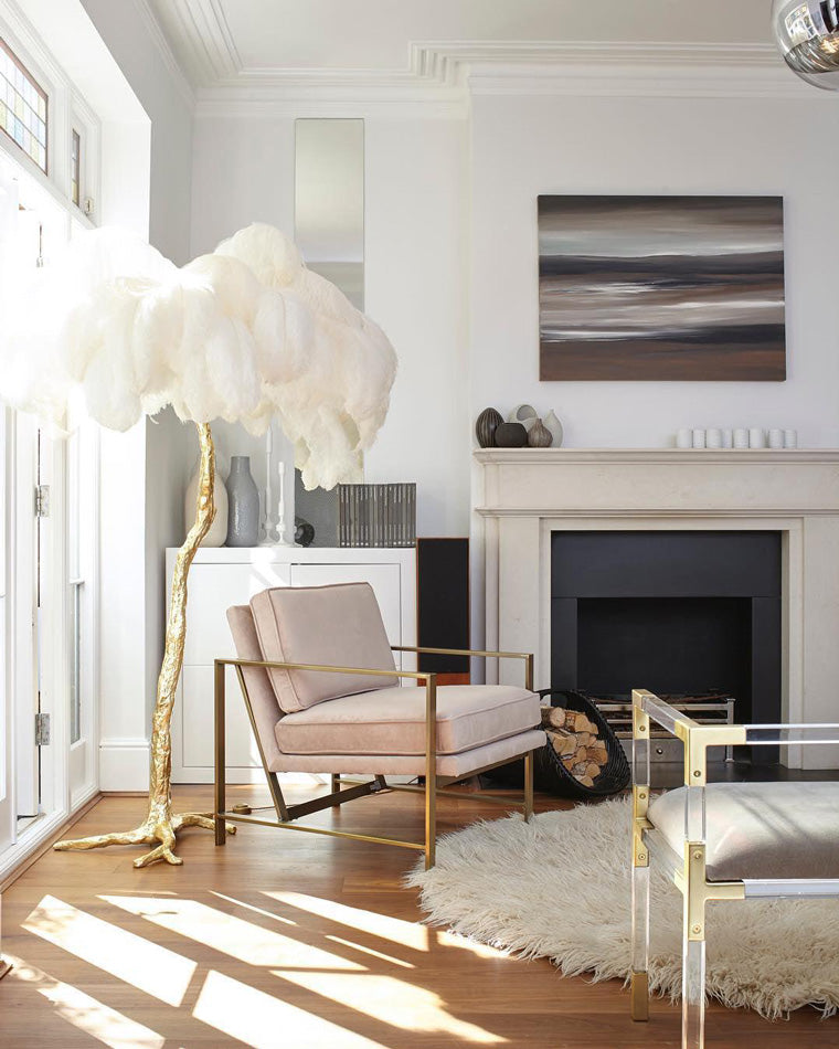 Lampadaire "Oasis de Plumes"