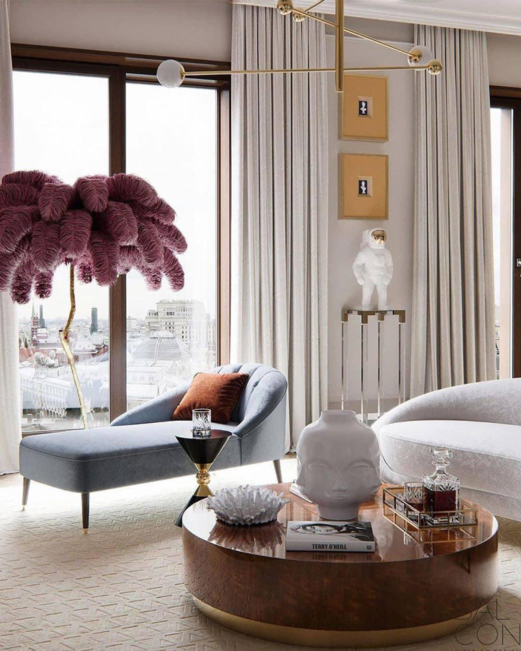 Lampadaire "Oasis de Plumes"