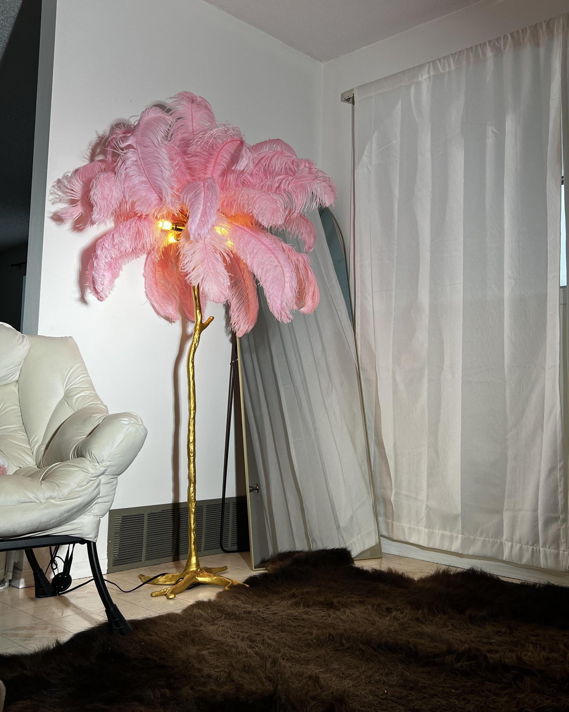 Lampadaire "Oasis de Plumes"