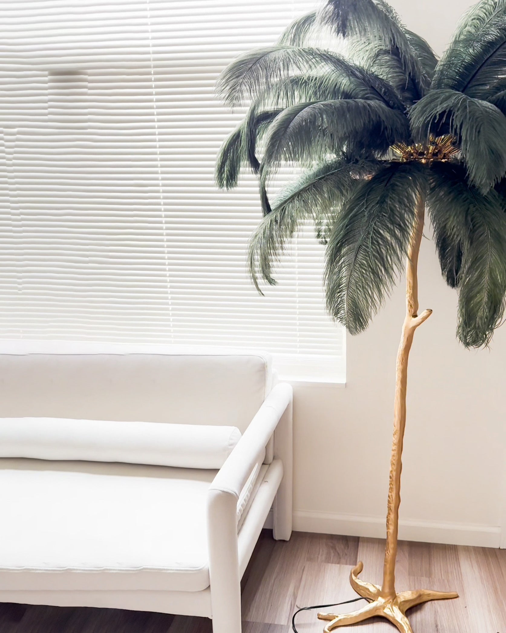 Lampadaire "Oasis de Plumes"