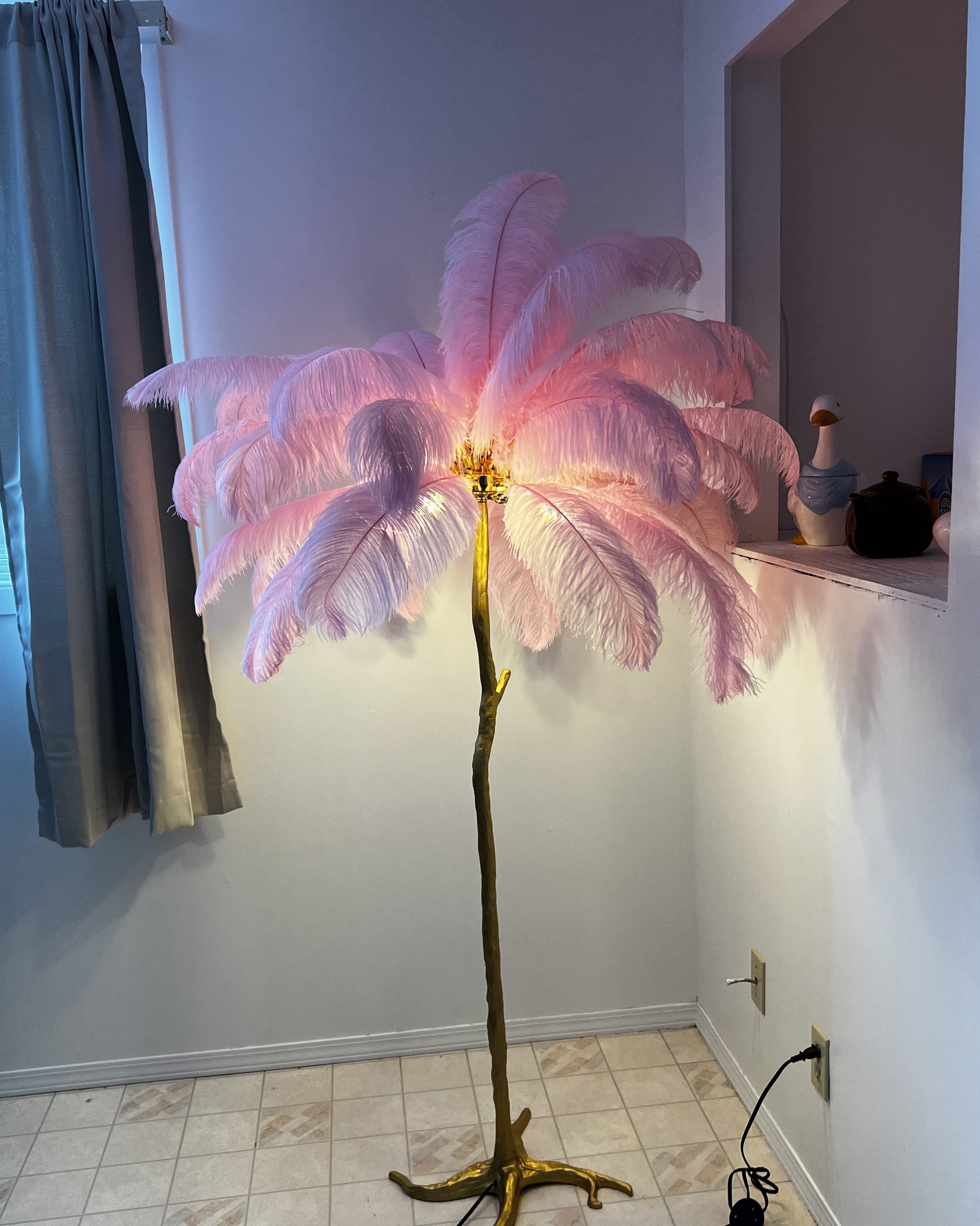 Lampadaire "Oasis de Plumes"