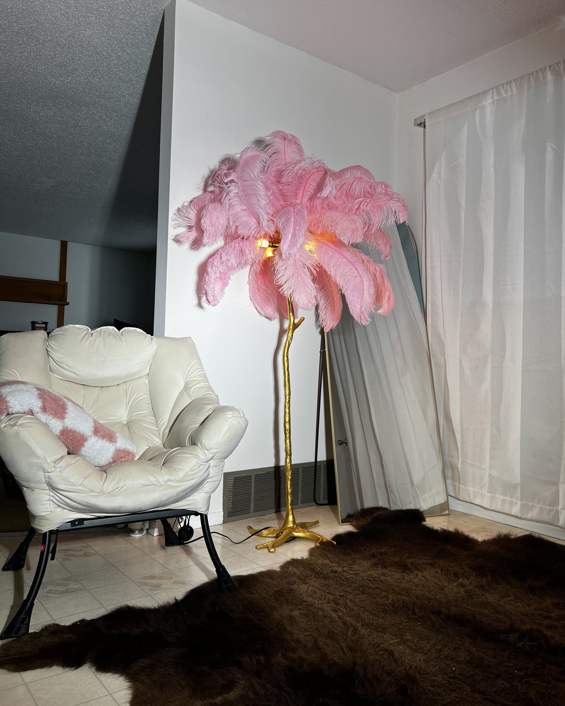 Lampadaire "Oasis de Plumes"