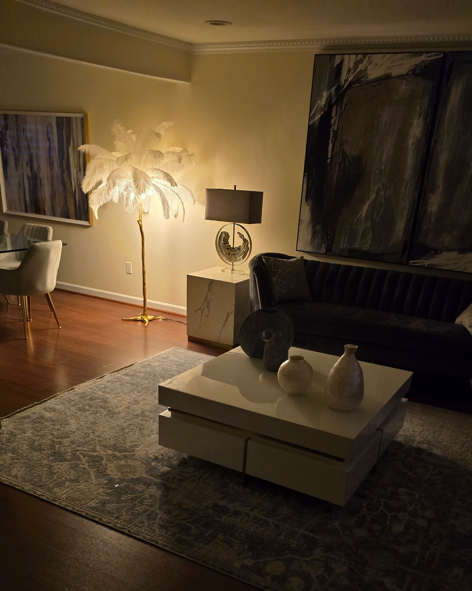 Lampadaire "Oasis de Plumes"
