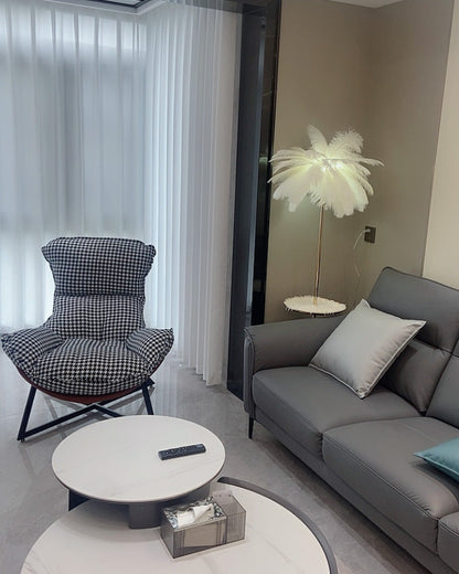 Lampadaire "Palmier Plumeux" avec Plateau