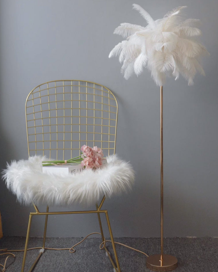 Lampadaire "Palmier Plumeux" avec Plateau