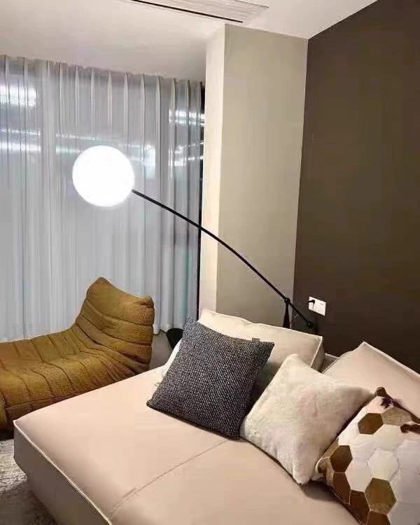 Lampadaire Porte-à-Faux Globe en Verre