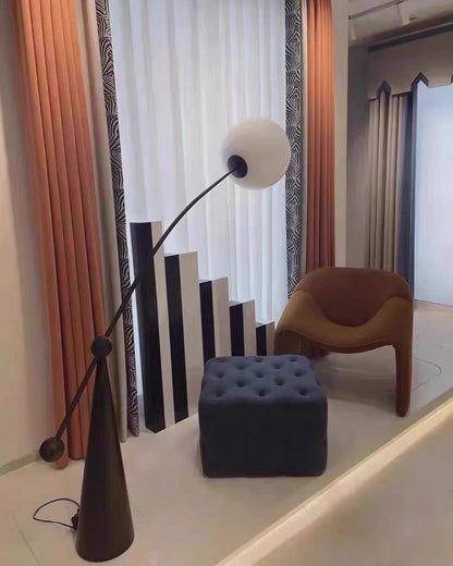 Lampadaire Porte-à-Faux Globe en Verre
