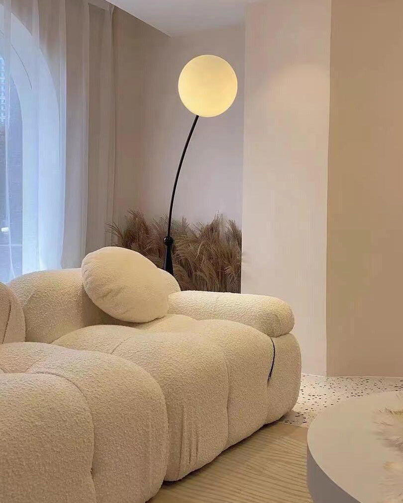 Lampadaire Porte-à-Faux Globe en Verre