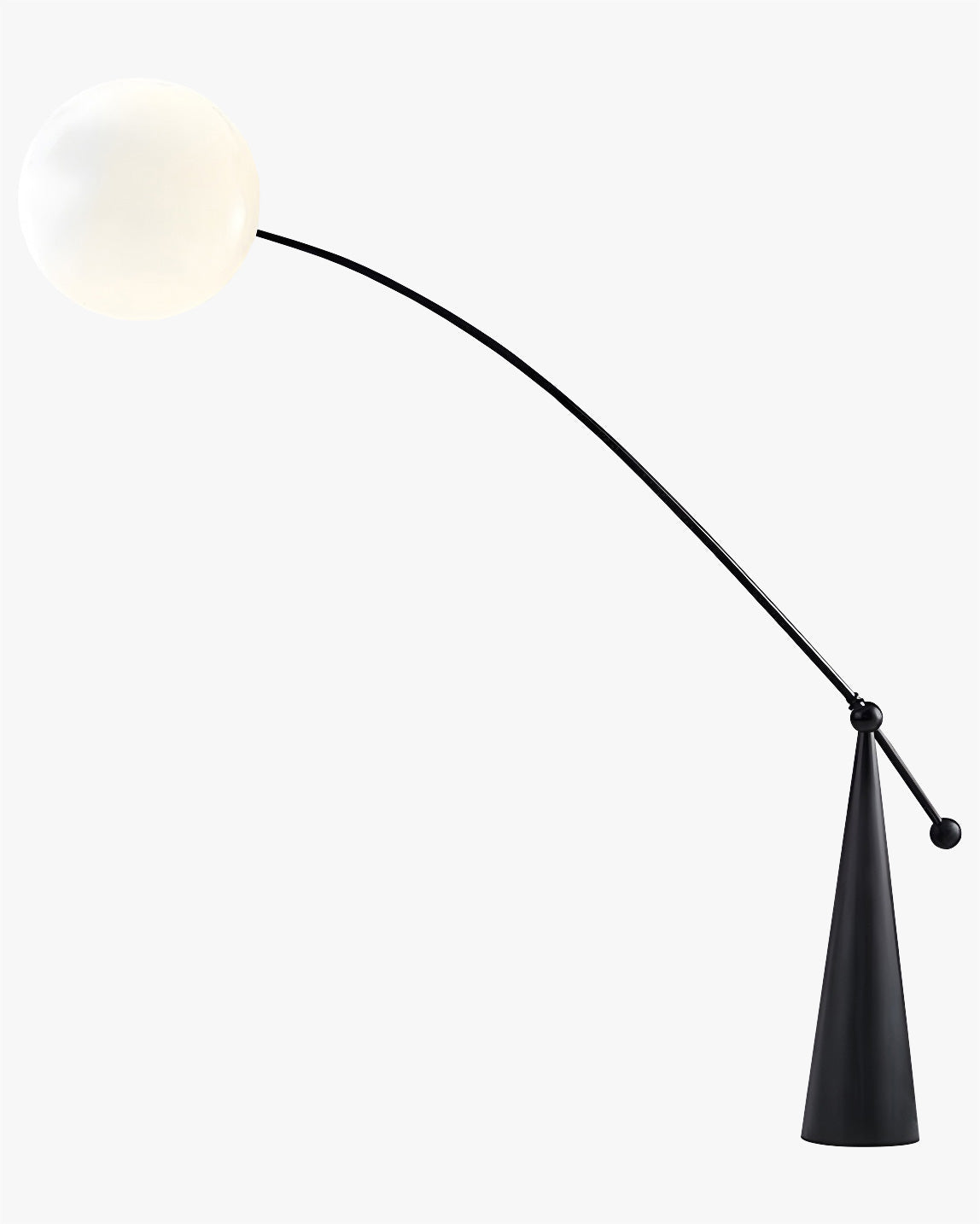 Lampadaire Porte-à-Faux Globe en Verre