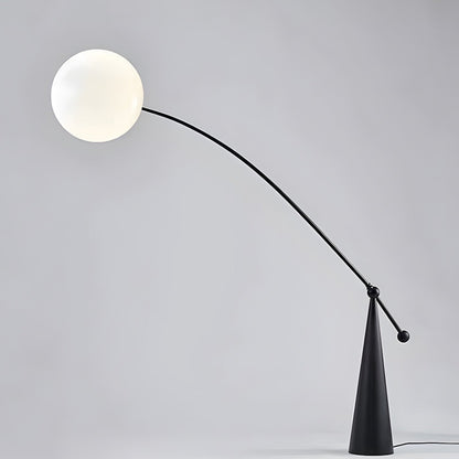Lampadaire Porte-à-Faux Globe en Verre