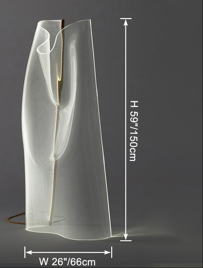 Lampadaire Sculptural Acrylique