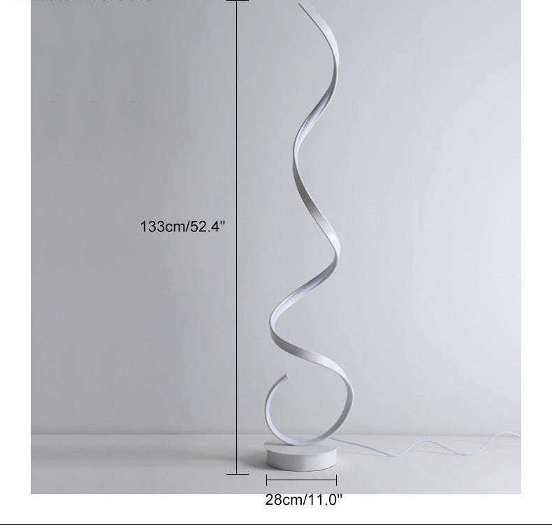 Lampadaire Spirale LED Moderne