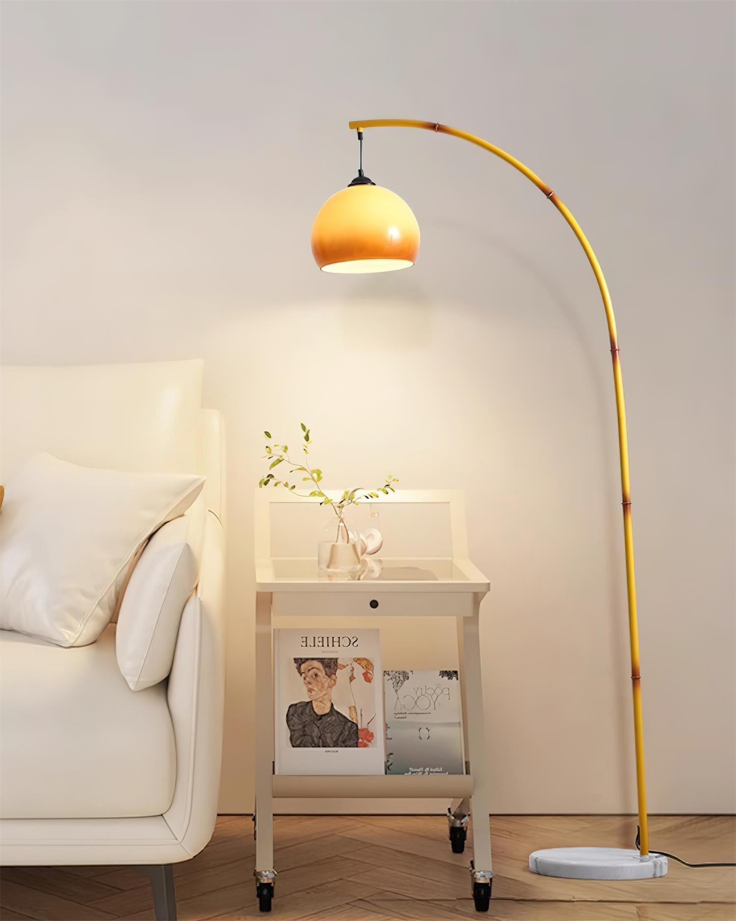 Lampadaire Suspendu Arc en Bambou