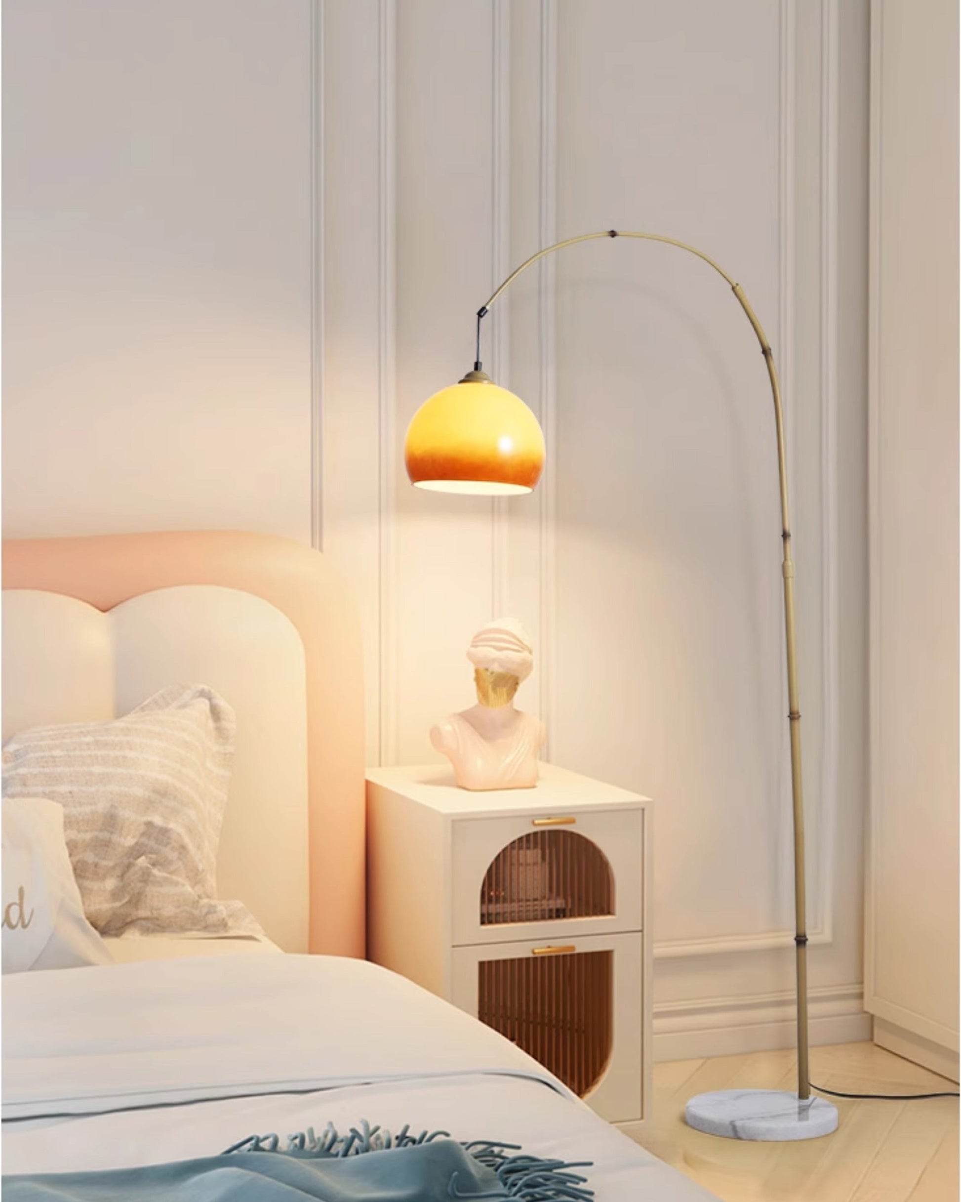 Lampadaire Suspendu Arc en Bambou