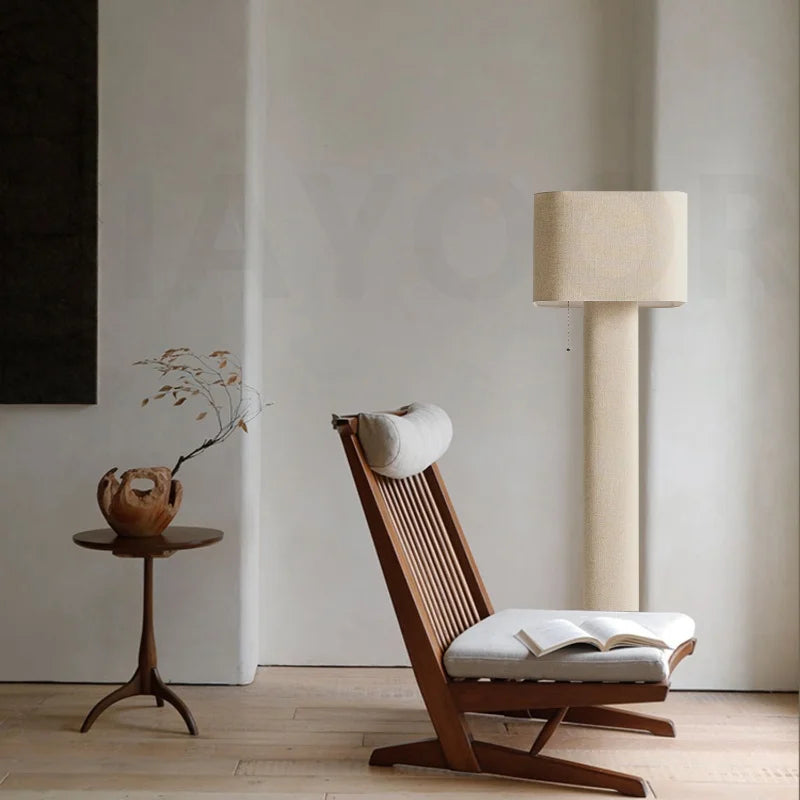 Lampadaire Wasi Sabi Blanc Crème Scandinave