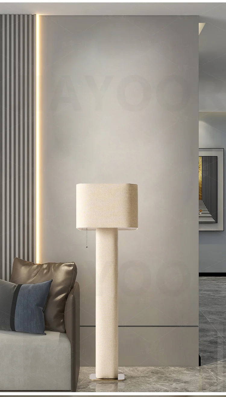 Lampadaire Wasi Sabi Blanc Crème Scandinave