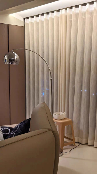 Lampadaire chrome en arc