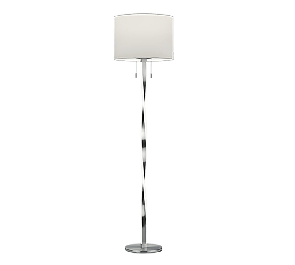 Lampadaire de Salon Led Blanc et Chrome