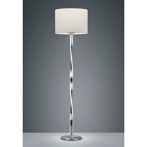 Lampadaire de Salon Led Blanc et Chrome