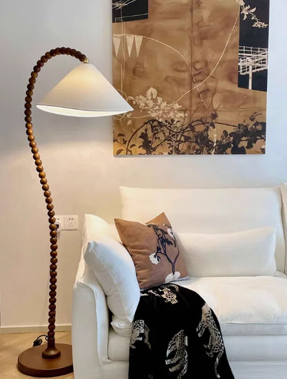 Lampadaire en Bois - Style Nordique Blanc