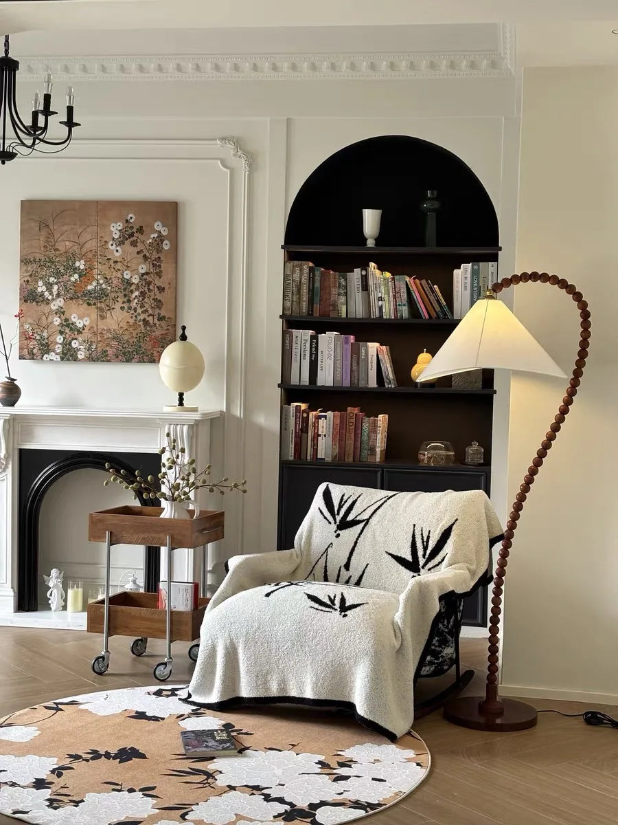 Lampadaire en Bois - Style Nordique Blanc
