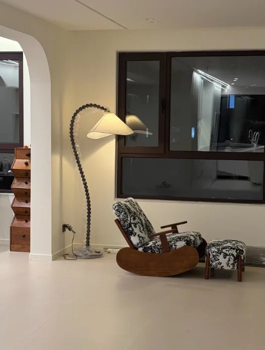 Lampadaire en Bois - Style Nordique Blanc