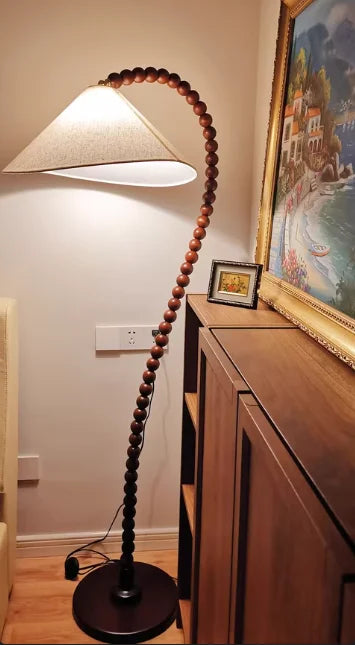 Lampadaire en Bois - Style Nordique Blanc