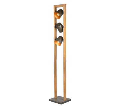 Lampadaire en Bois avec Spots Orientables