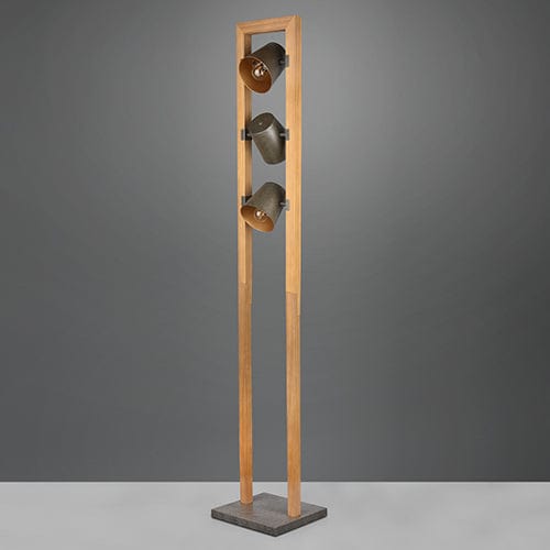 Lampadaire en Bois avec Spots Orientables