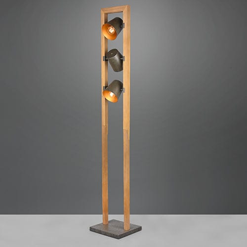 Lampadaire en Bois avec Spots Orientables