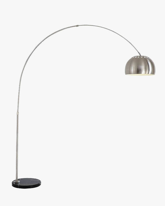Lampadaire Arc avec Abat-jour Dôme Inox
