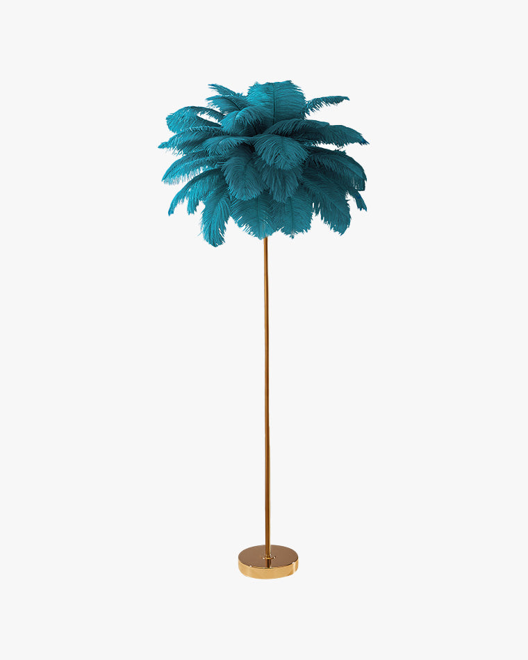 Lampadaire "Palmier Plumeux" avec Plateau