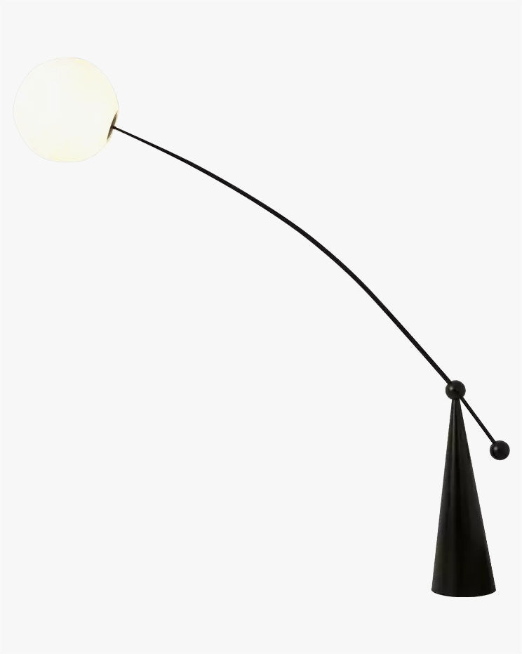Lampadaire Porte-à-Faux Globe en Verre