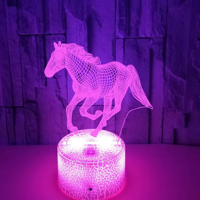 Lampe 3D Illusion - Cheval Magique