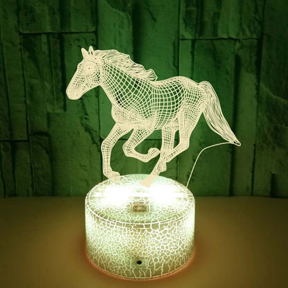 Lampe 3D Illusion - Cheval Magique