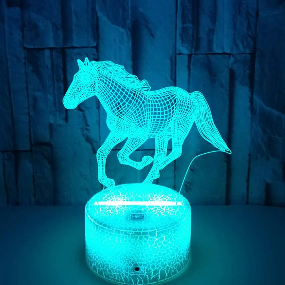 Lampe 3D Illusion - Cheval Magique