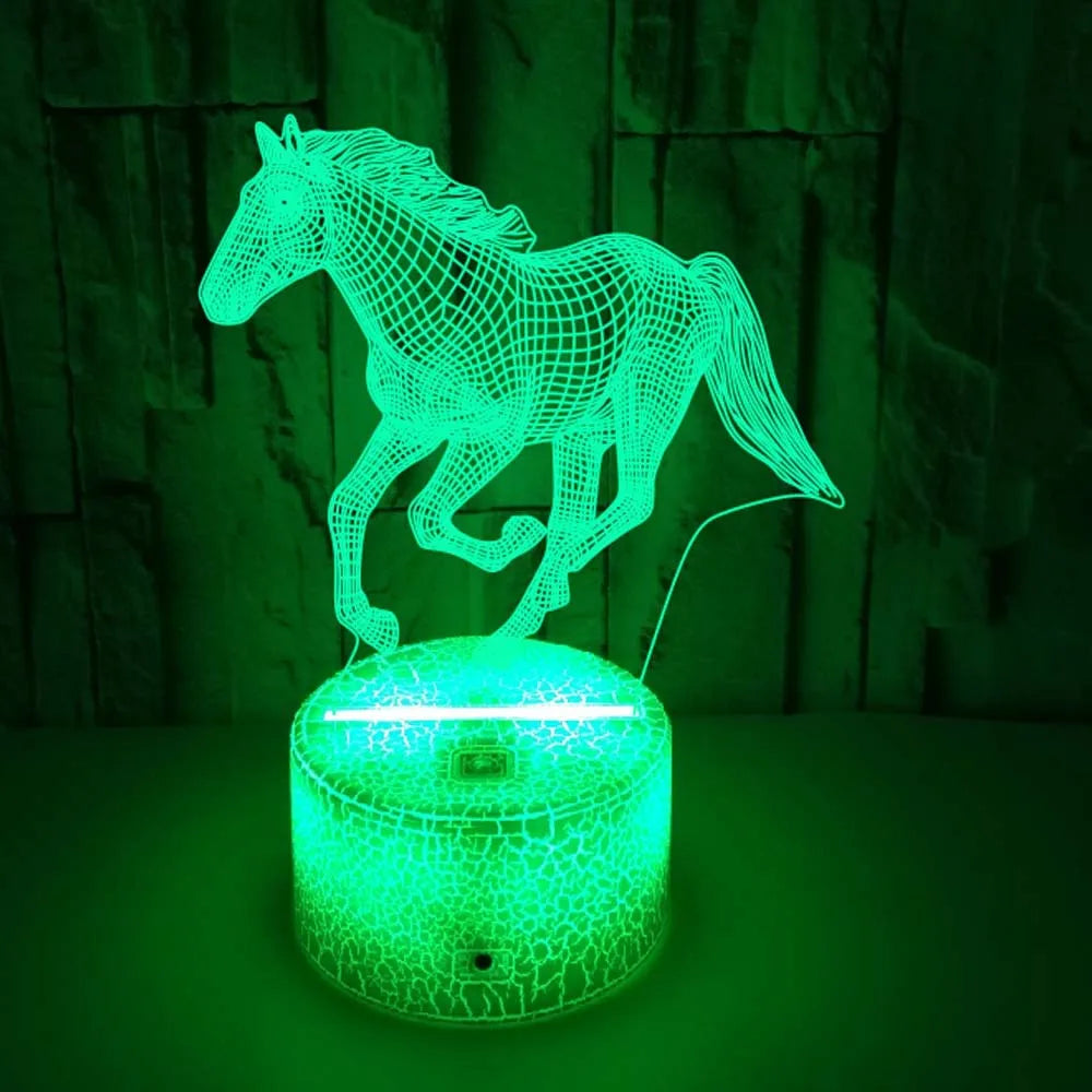 Lampe 3D Illusion - Cheval Magique