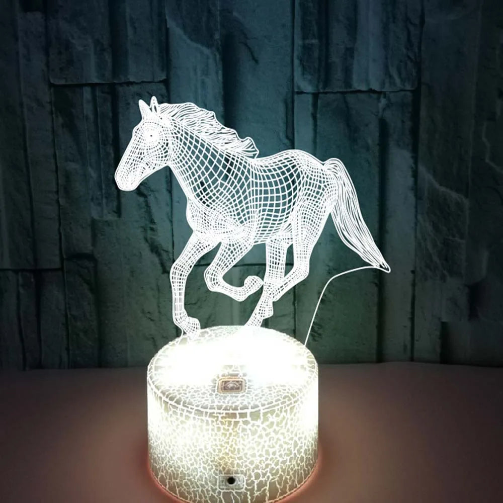 Lampe 3D Illusion - Cheval Magique