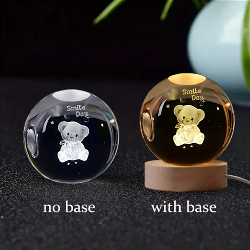 Lampe 3D Planète Cristal - CosmoLumière