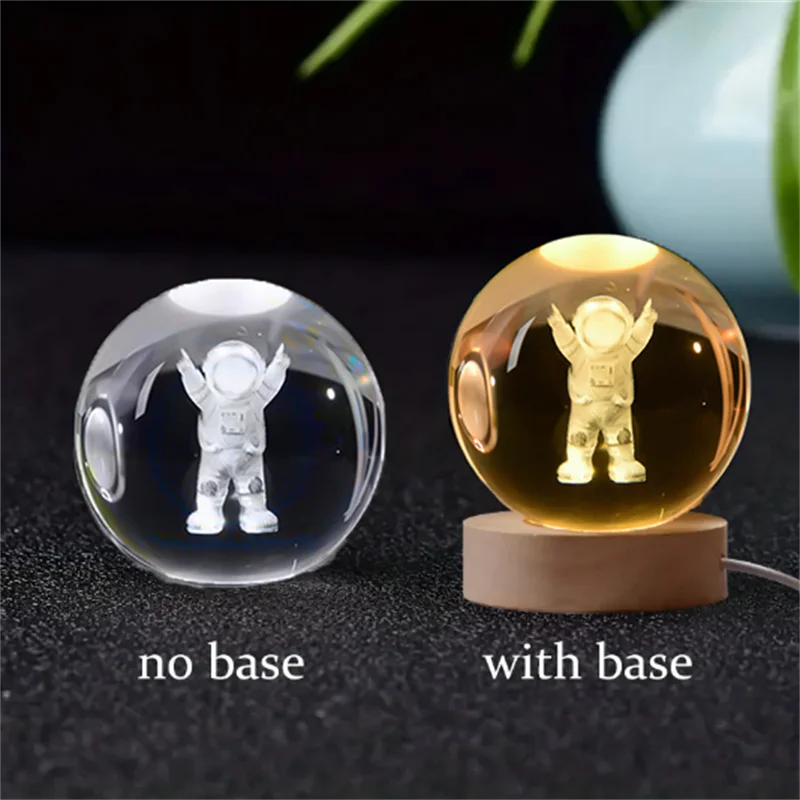 Lampe 3D Planète Cristal - CosmoLumière