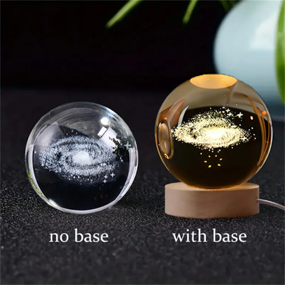 Lampe 3D Planète Cristal - CosmoLumière