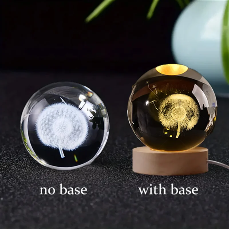 Lampe 3D Planète Cristal - CosmoLumière