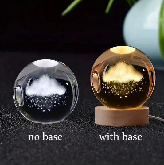 Lampe 3D Planète Cristal - CosmoLumière