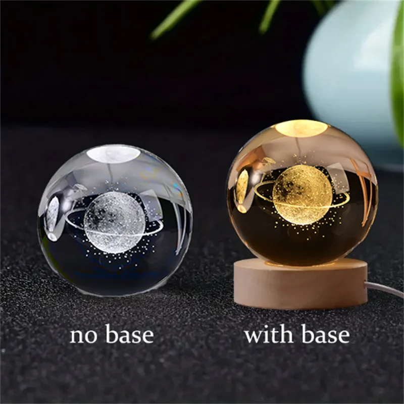 Lampe 3D Planète Cristal - CosmoLumière