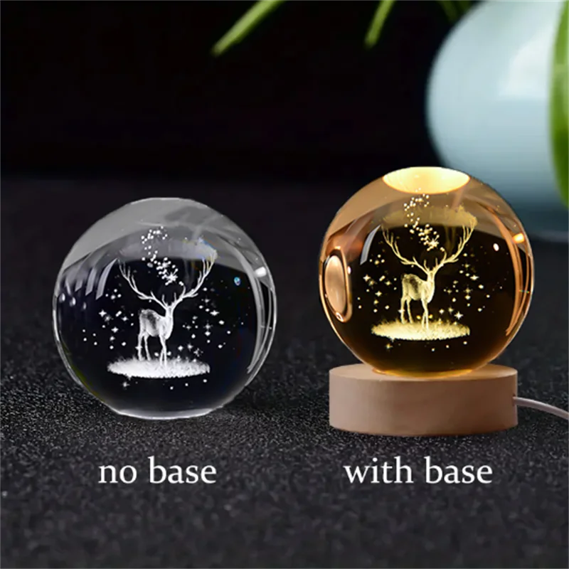 Lampe 3D Planète Cristal - CosmoLumière